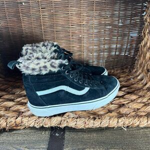 Vans Men's Black & WHite Off The Wall Hi Platform Skate Sneakers Shoe Size 7.5‎